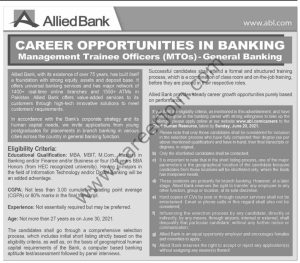 www.abl.com/careers Jobs 2021 - Allied Bank Ltd ABL Jobs 2021 in Pakistan